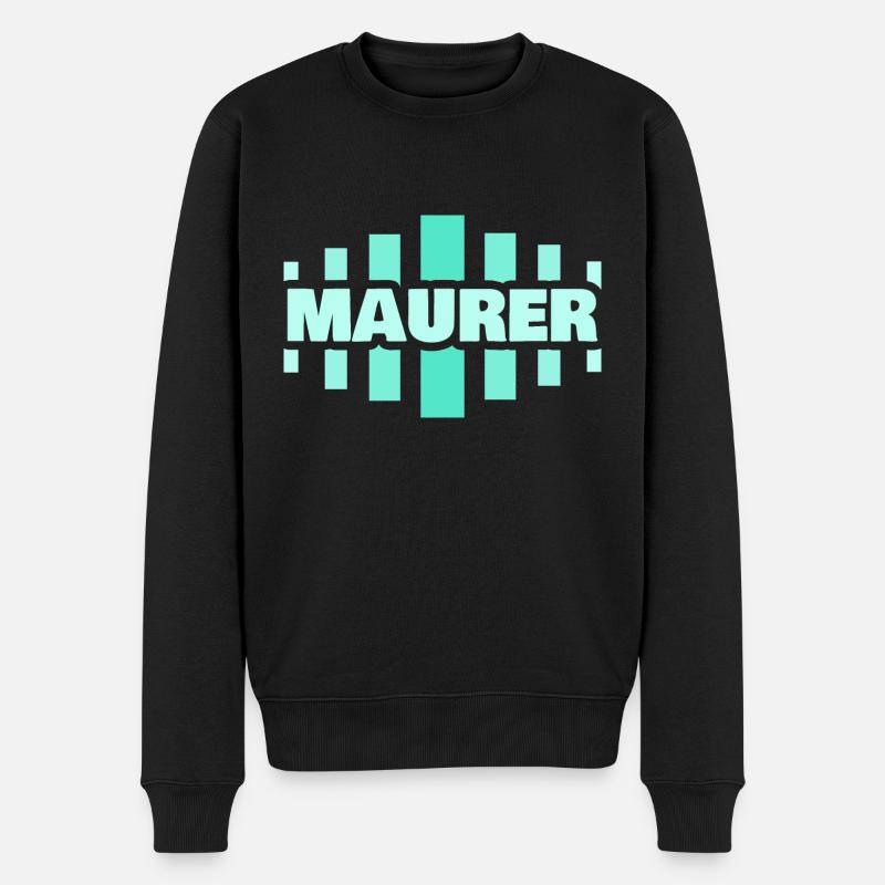 Beruf Maurer - Männer Premium Bio Pullover - Schwarz