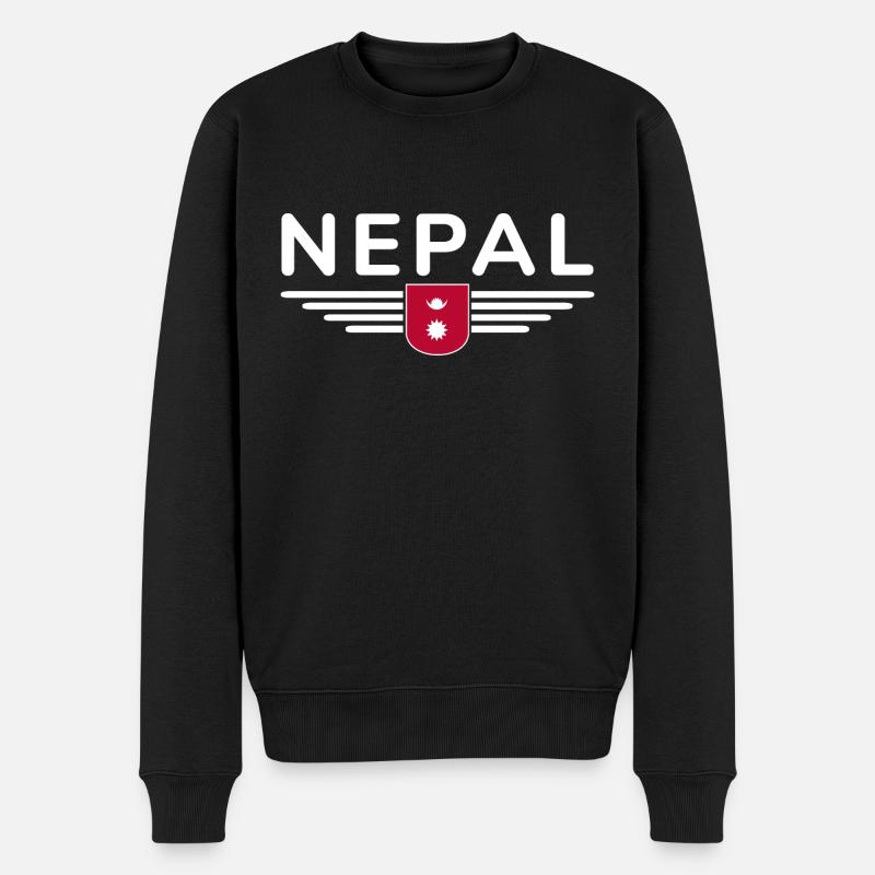Design Népal – Aventure himalayenne - Pull Premium bio Homme - noir