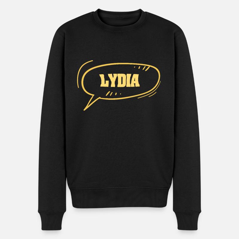 Lydia - Männer Premium Bio Pullover - Schwarz