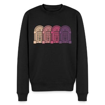 Retro Disco Music Audio Box Jukebox Collector - Men's Premium Organic Jumper - black - Front - Nico (187cm)