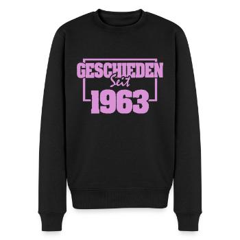 Divorced 1963 - Men's Premium Organic Jumper - black - Front - Nico (187cm)