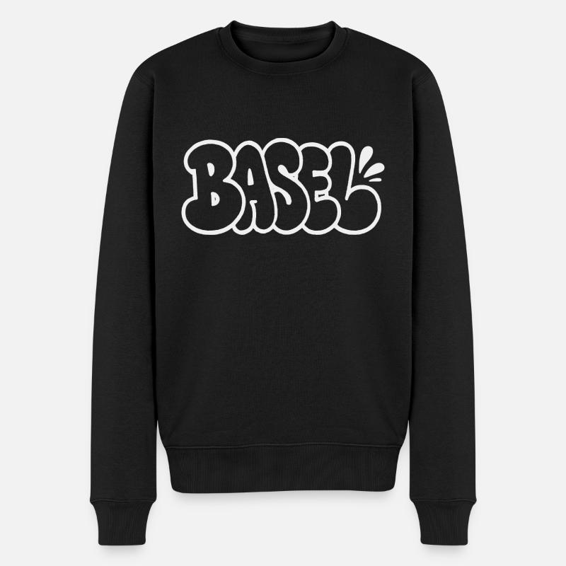 Basel Throwie Graffiti - Men's Premium Organic Jumper - black