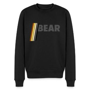 Bear - Männer Premium Bio Pullover - Schwarz - Vorne - Nico (187cm)