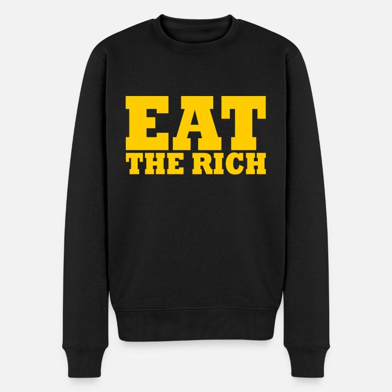 Eat the rich - Pull Premium bio Homme - noir
