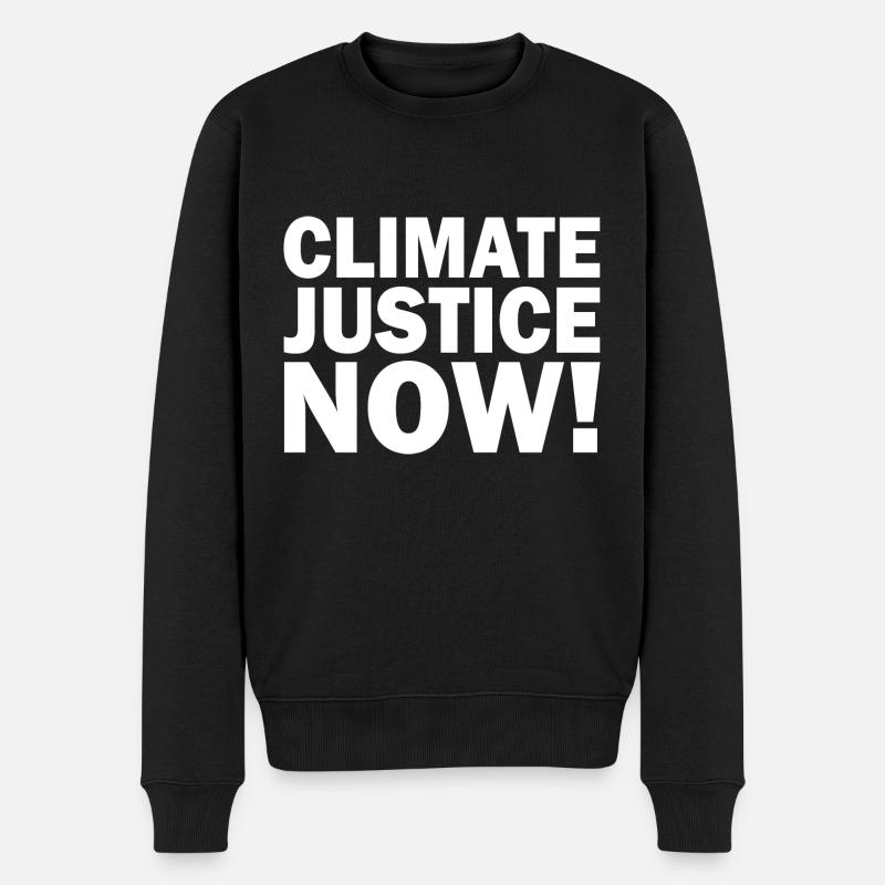 Climate justice now - Pull Premium bio Homme - noir