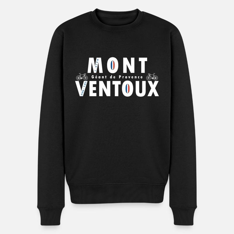 Mont Ventoux - Männer Premium Bio Pullover - Schwarz