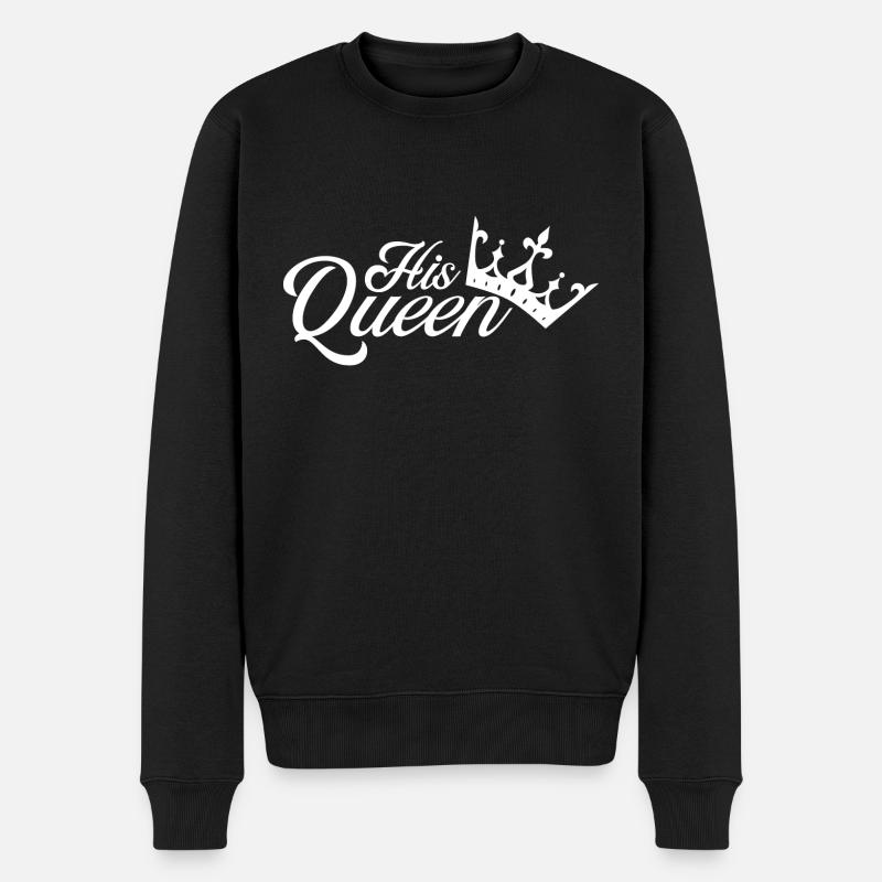 His Queen - Pull Premium bio Homme - noir