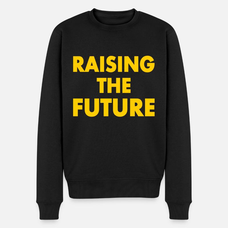 Raising the future - Männer Premium Bio Pullover - Schwarz