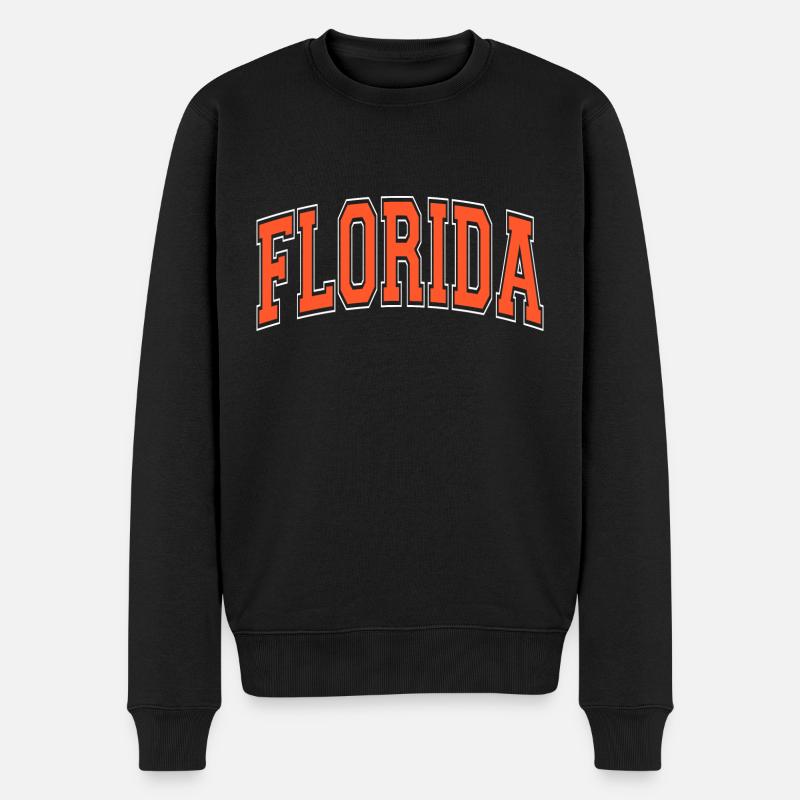 orange floride - Pull Premium bio Homme - noir