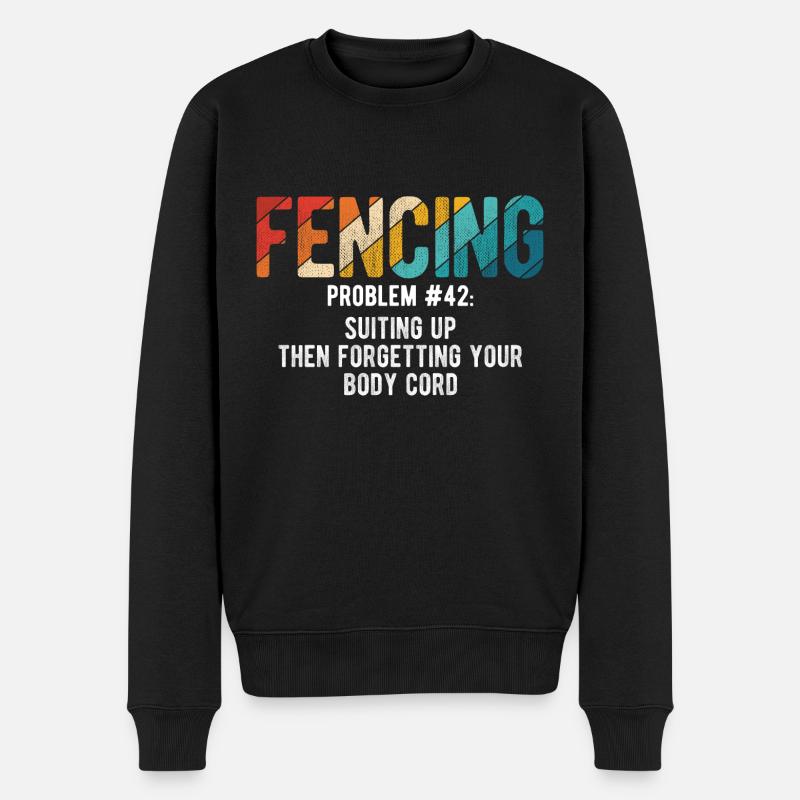 Fechten - Männer Premium Bio Pullover - Schwarz