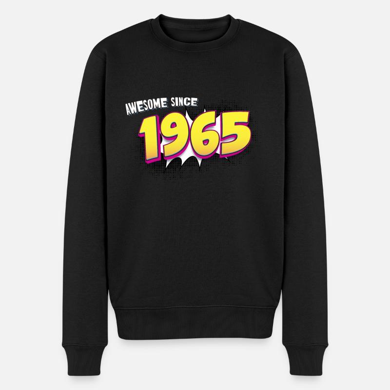 Retro 58. Geburtstag im Pop Art Comic Stil - Männer Premium Bio Pullover - Schwarz
