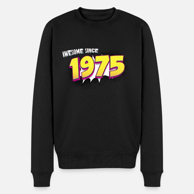 Retro 48. Geburtstag im Pop Art Comic Stil - Männer Premium Bio Pullover - Schwarz