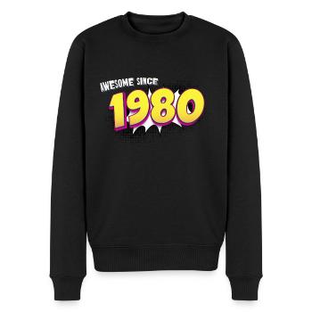Rétro 43e anniversaire dans le Style de bande dessinée Pop Art - Pull Premium bio Homme - noir - Devant - Nico (187cm)
