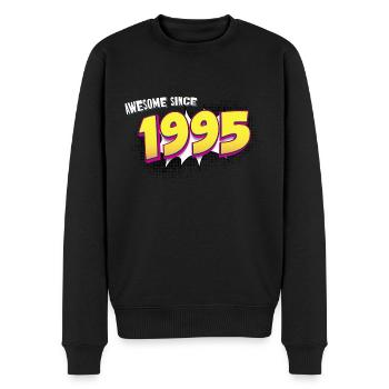 Rétro 28e anniversaire dans le Style de bande dessinée Pop Art - Pull Premium bio Homme - noir - Devant - Nico (187cm)
