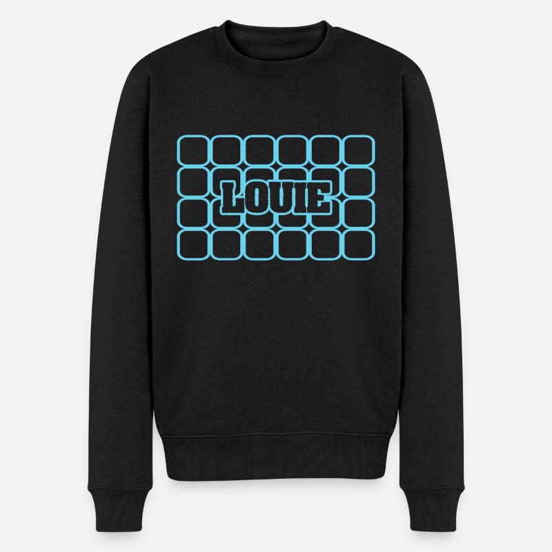 Louie comme nom d’homme - Pull Premium bio Homme - noir