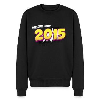 Rétro 8e anniversaire dans le Style de bande dessinée Pop Art - Pull Premium bio Homme - noir - Devant - Nico (187cm)