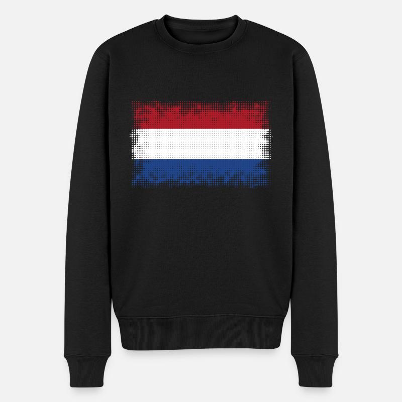 Niederlande als Niederlande - Männer Premium Bio Pullover - Schwarz