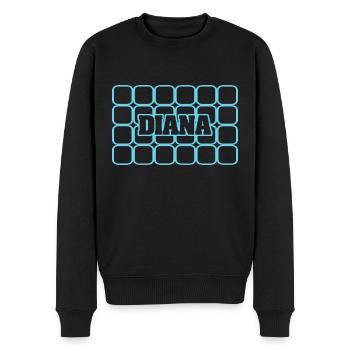 Nom homme Diana - Pull Premium bio Homme - noir - Devant - Nico (187cm)