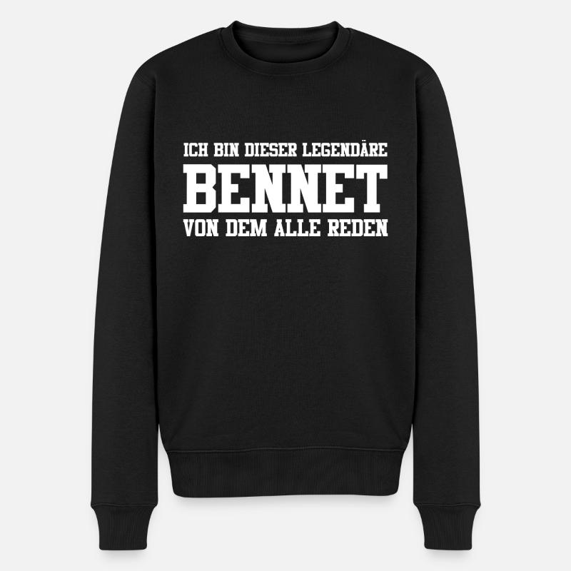 Bennet Name Design - Männer Premium Bio Pullover - Schwarz