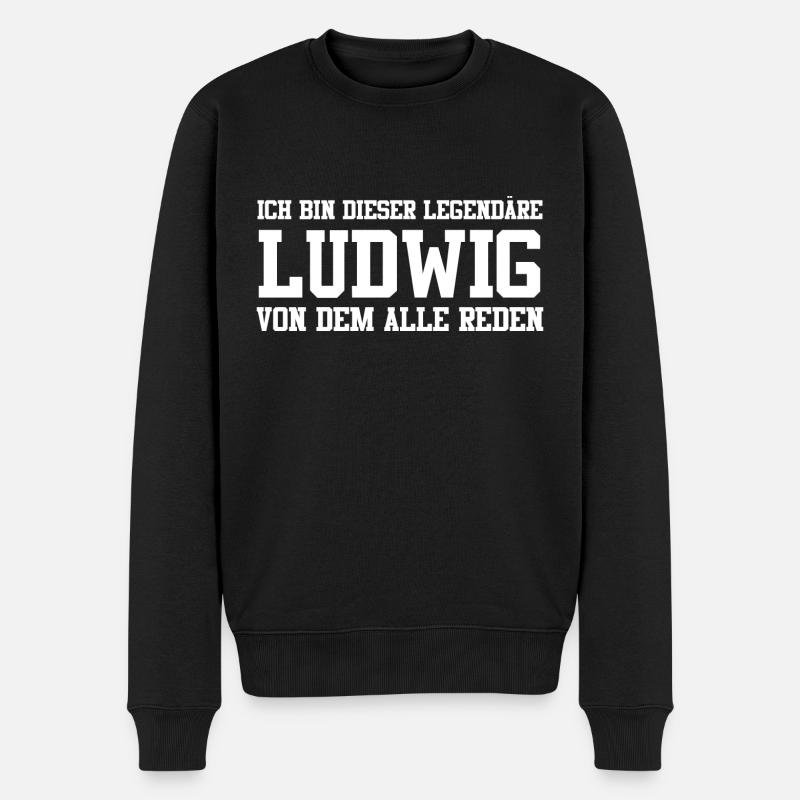 Ludwig Name Design - Männer Premium Bio Pullover - Schwarz