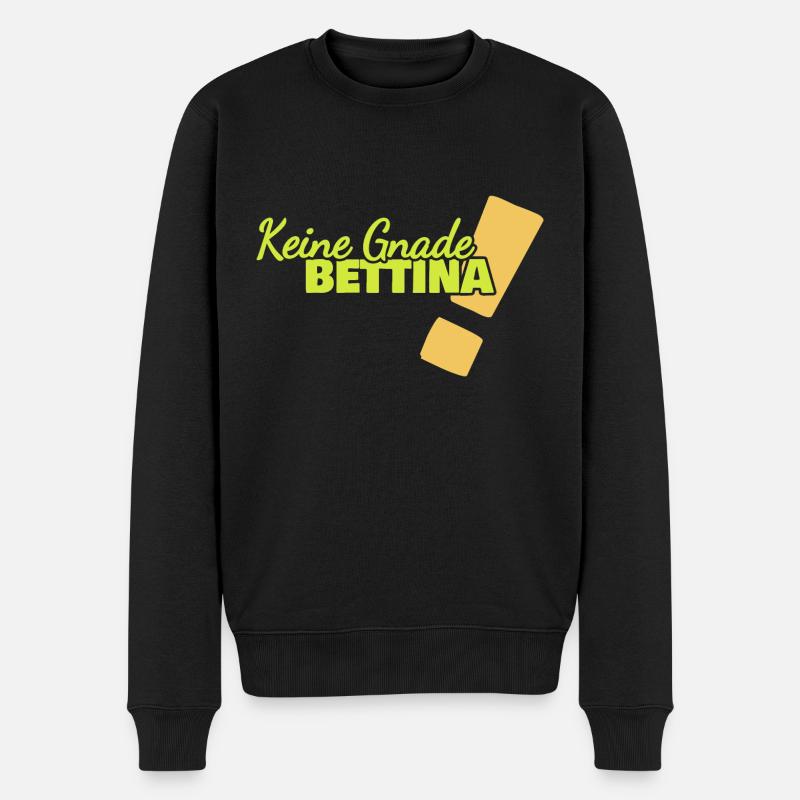 Lustig Bettina - Männer Premium Bio Pullover - Schwarz