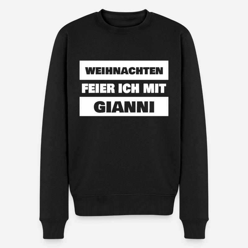 Geschenk für Gianni - Männer Premium Bio Pullover - Schwarz