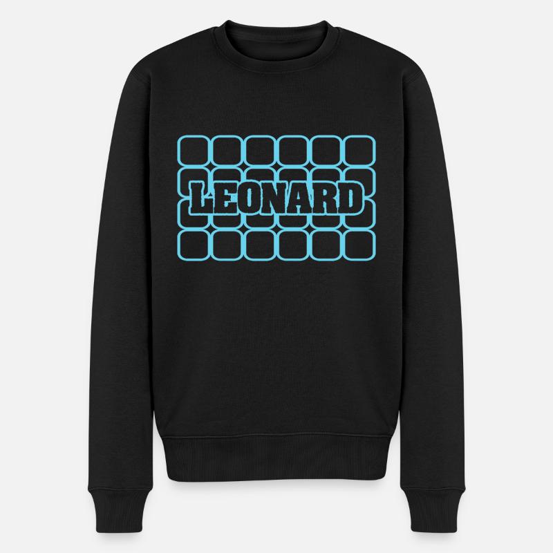 Leonard - Männer Premium Bio Pullover - Schwarz
