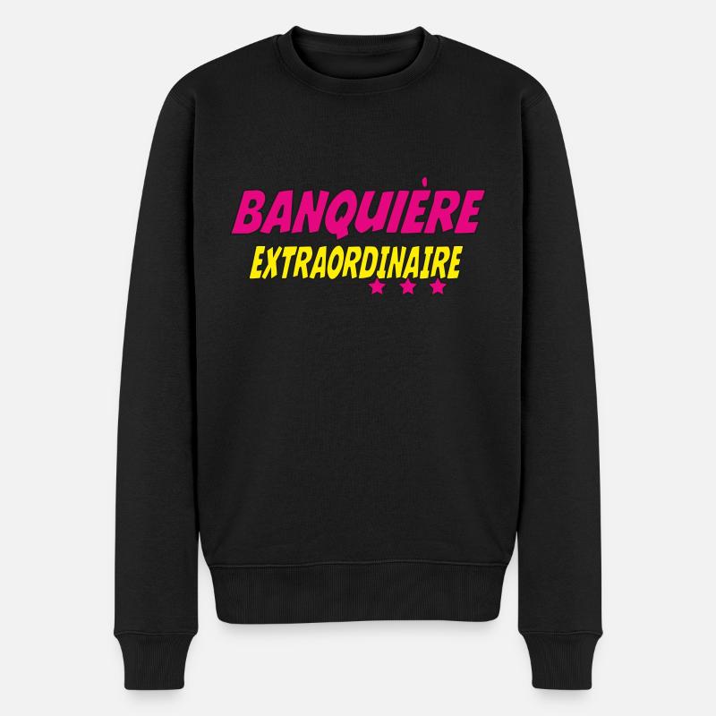 Banquière EXTRAORDINAIRE - Pull Premium bio Homme - noir