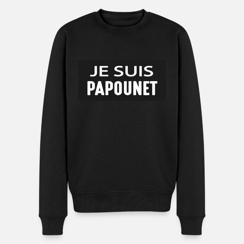 JE SUIS PAPOUNET - Pull Premium bio Homme - noir