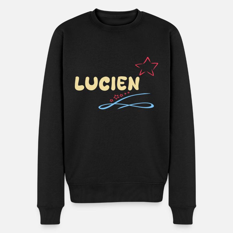 Geschenk Lucien - Männer Premium Bio Pullover - Schwarz
