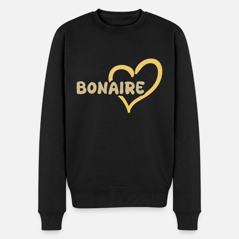 Bonaire Bonaire - Männer Premium Bio Pullover - Schwarz