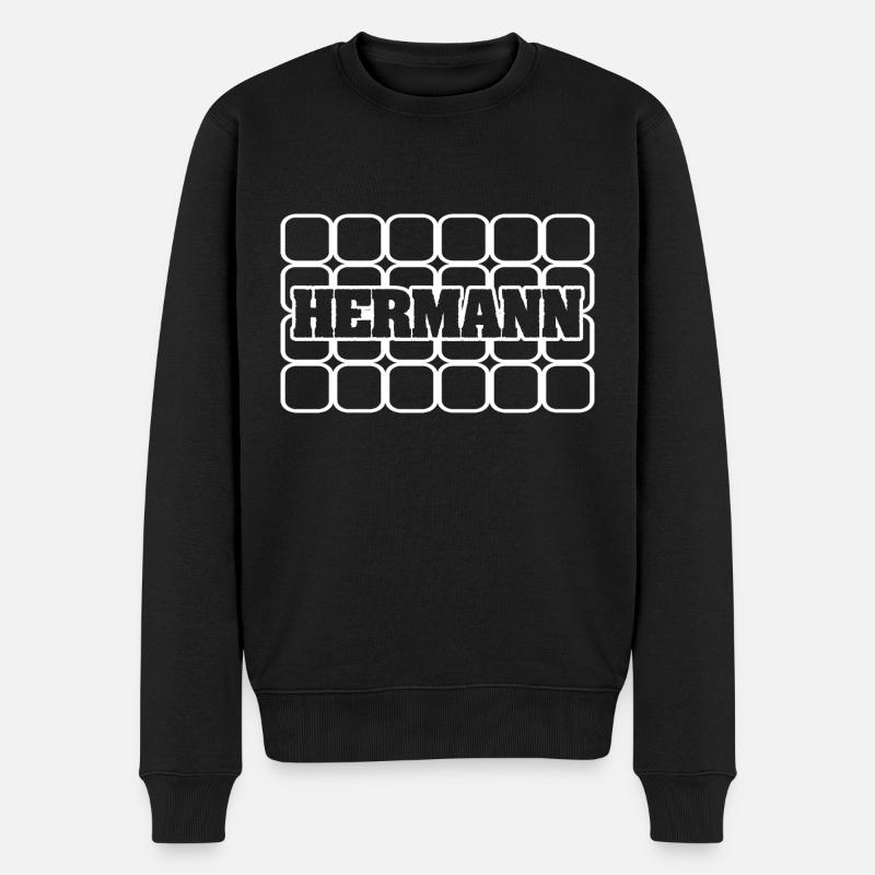 Nom homme Hermann - Pull Premium bio Homme - noir