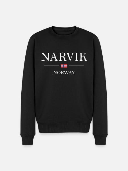 Norvège - Narvik blanc - Pull Premium bio Homme - noir