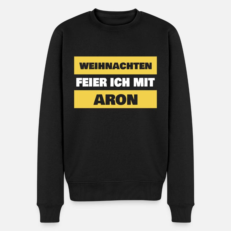 Prénom Aron - Pull Premium bio Homme - noir