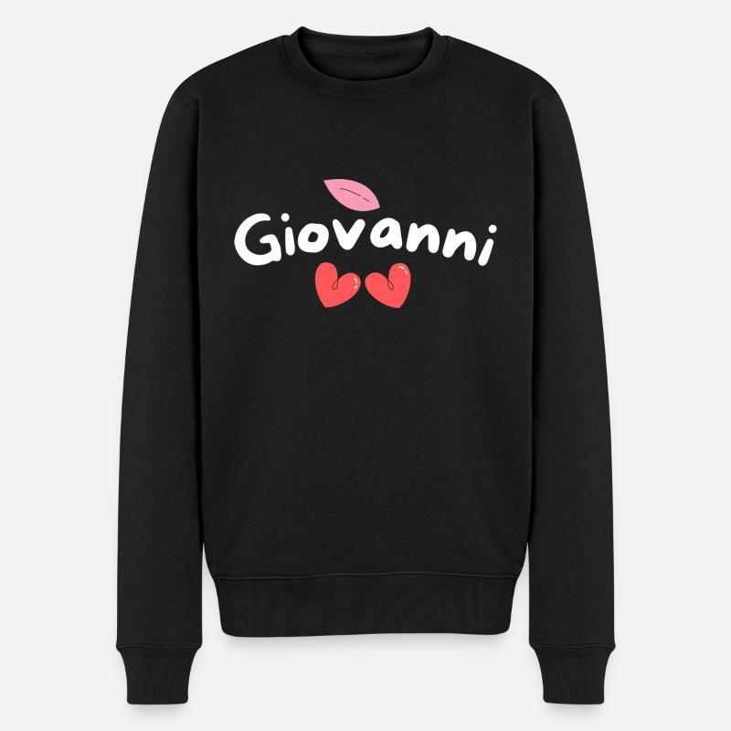 Giovanni - Männer Premium Bio Pullover - Schwarz