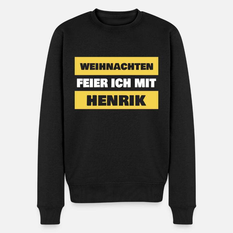 Henrik comme prénom - Pull Premium bio Homme - noir