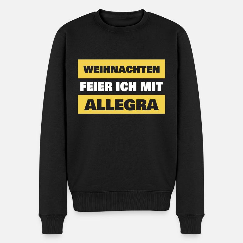 Vorname Allegra - Männer Premium Bio Pullover - Schwarz
