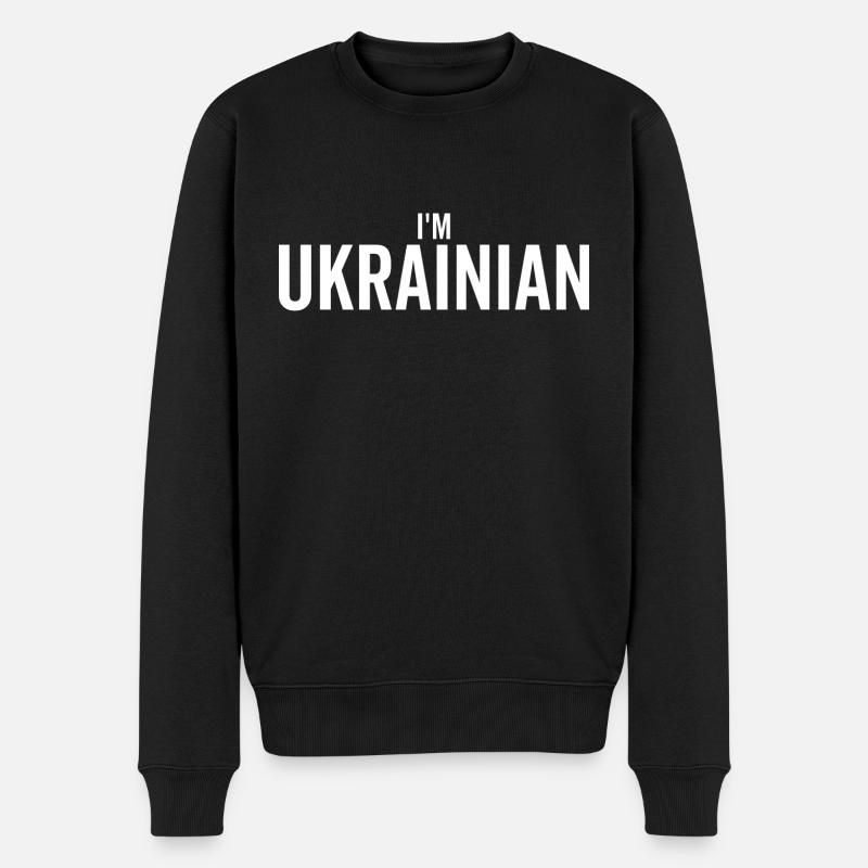 Je suis ukrainien - Pull Premium bio Homme - noir
