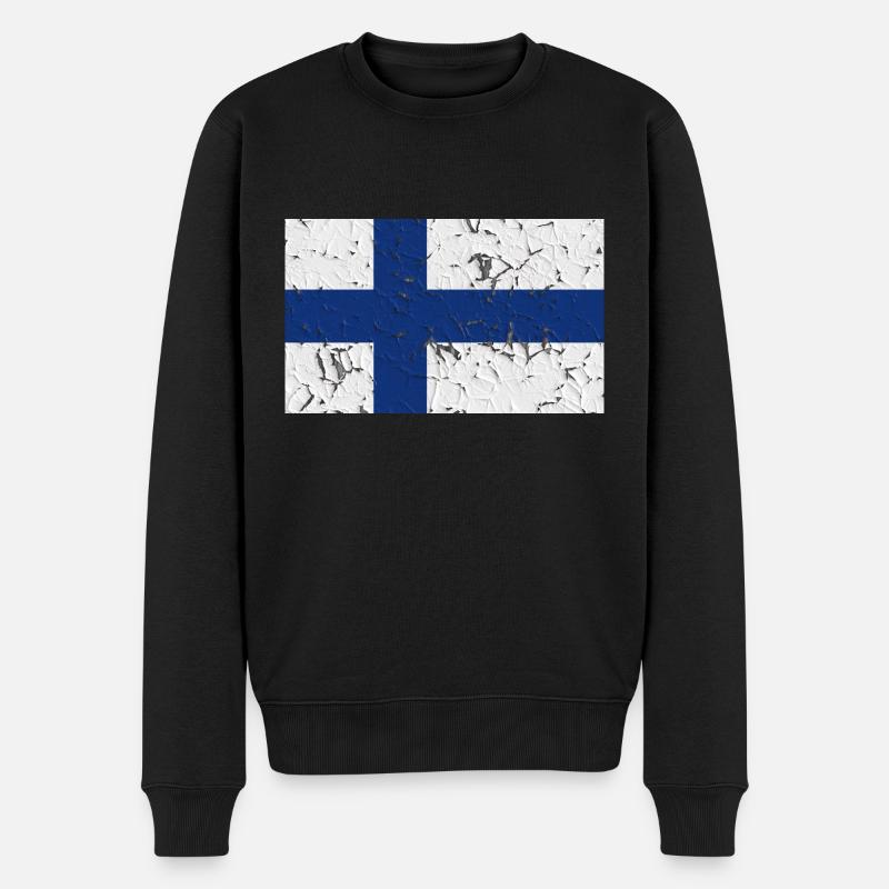 Finnland - Männer Premium Bio Pullover - Schwarz