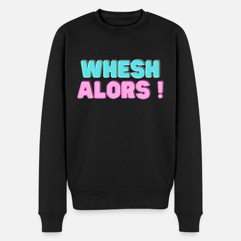 Whesh dann! - Männer Premium Bio Pullover - Schwarz