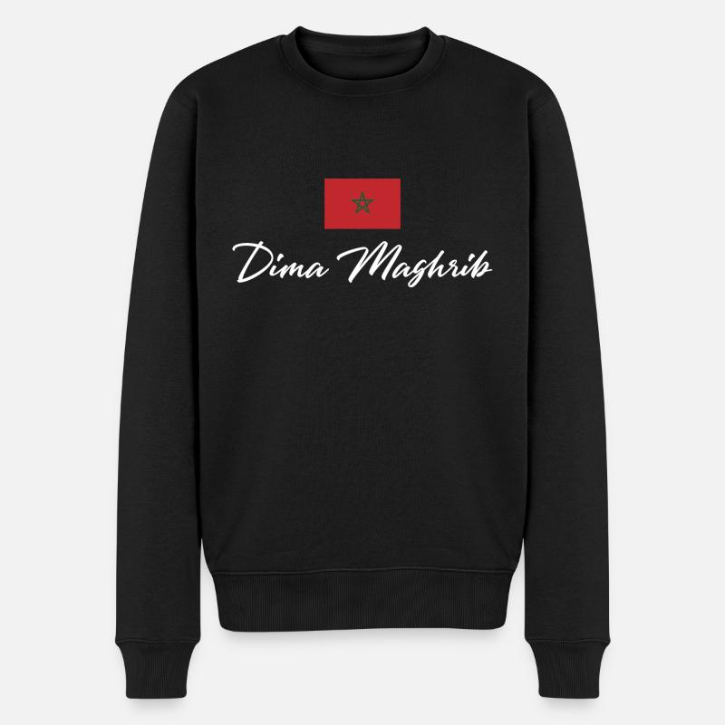 Maroc Dima Maghrib - Pull Premium bio Homme - noir