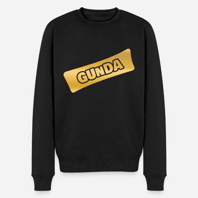 Prénom Gunda - Pull Premium bio Homme - noir