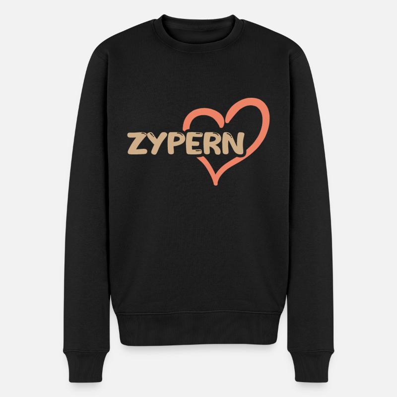 Zypern als Zypern - Männer Premium Bio Pullover - Schwarz