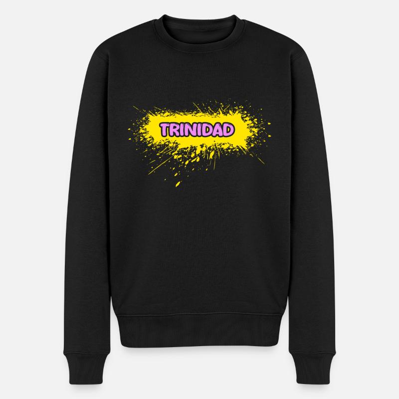 Geschenk für Trinidad - Männer Premium Bio Pullover - Schwarz