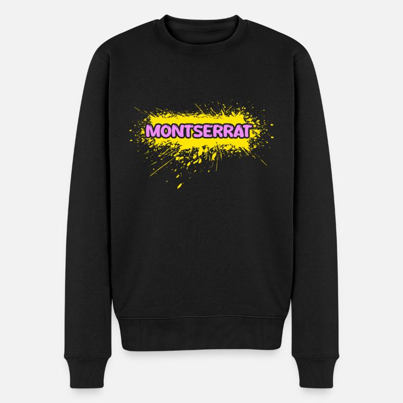 Montserrat - Männer Premium Bio Pullover - Schwarz