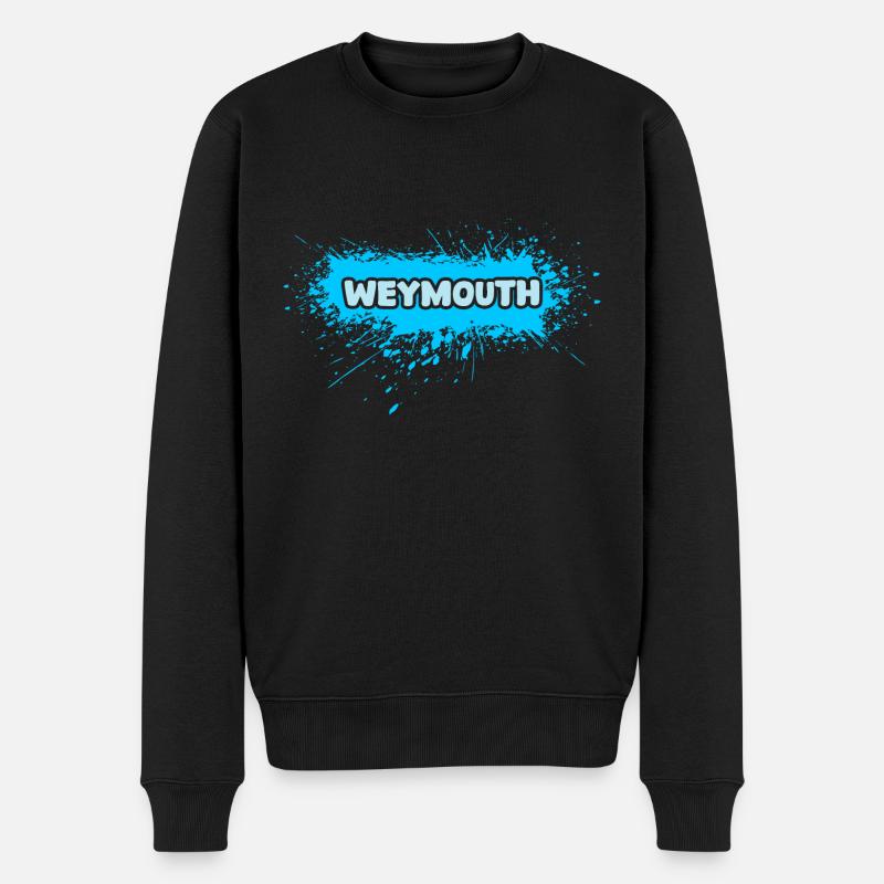 Sonne Weymouth - Männer Premium Bio Pullover - Schwarz