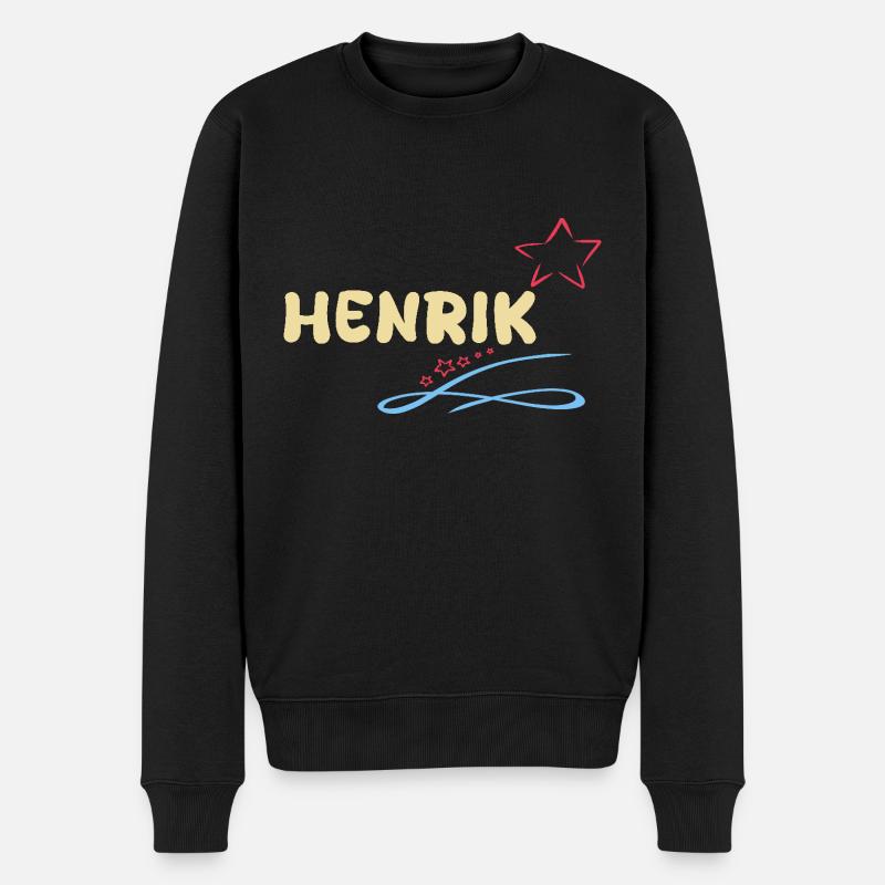 Henrik en cadeau - Pull Premium bio Homme - noir
