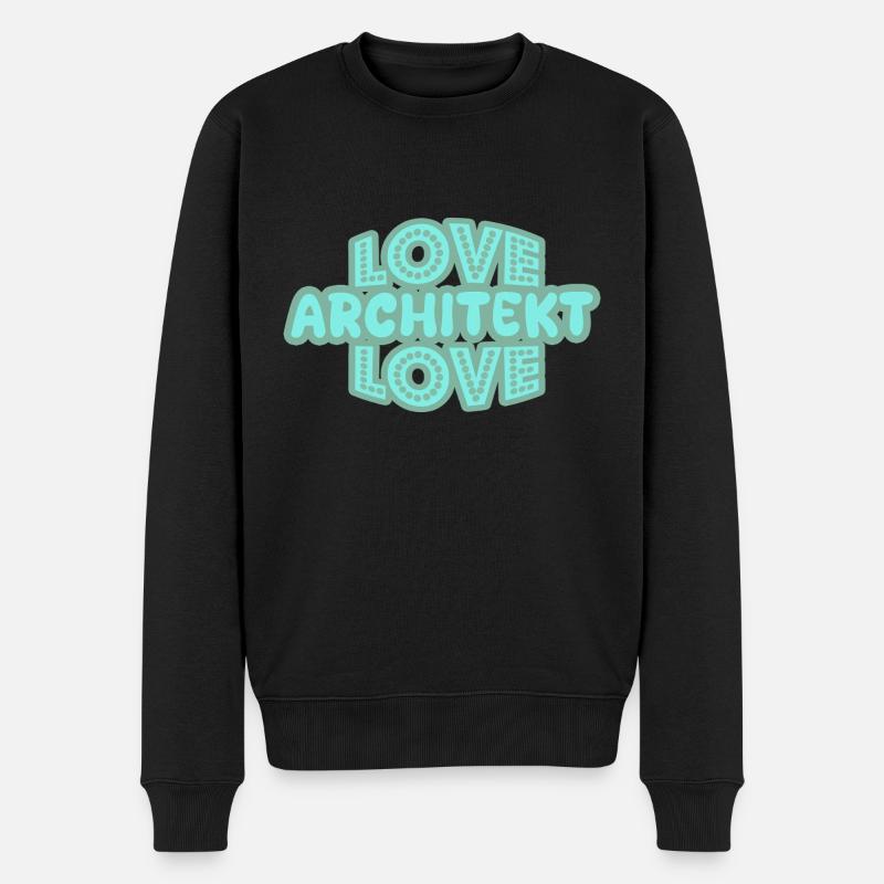 Spruch Architekt - Männer Premium Bio Pullover - Schwarz