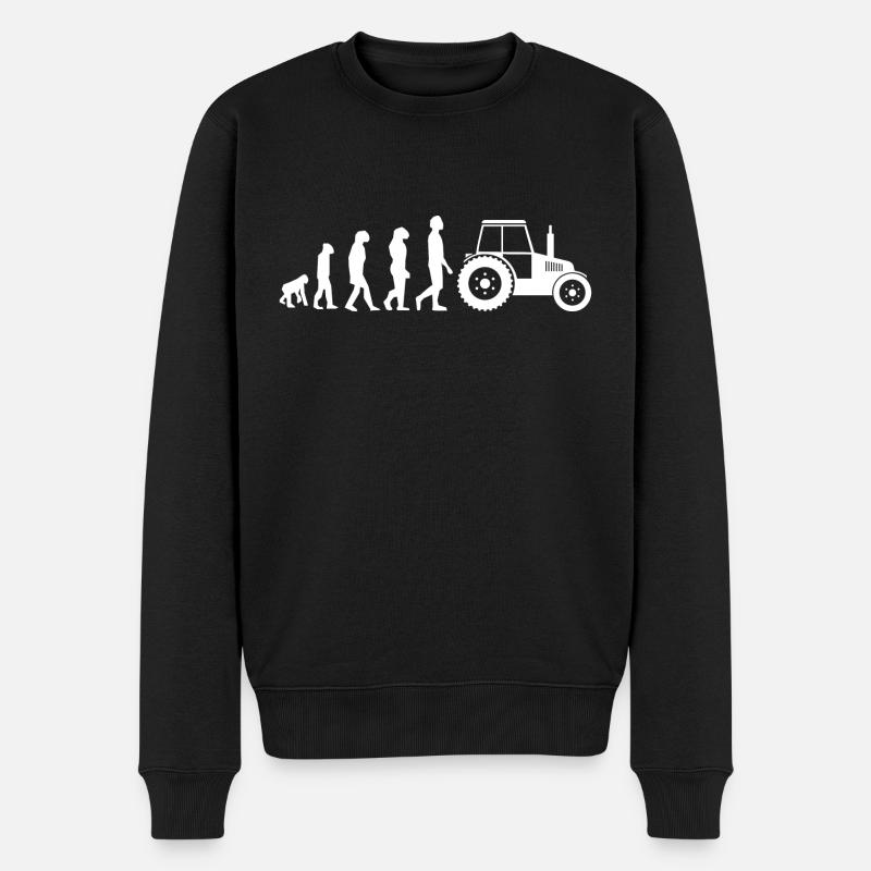 ÉVOLUTION DES TRACTEURS - Pull Premium bio Homme - noir