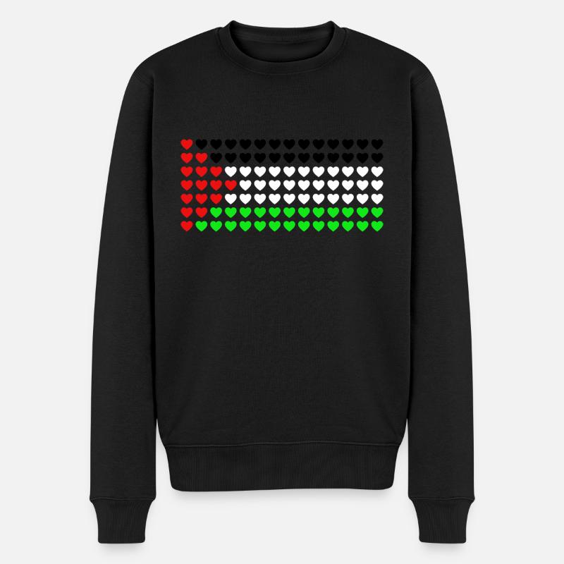 Freies Palästina - Männer Premium Bio Pullover - Schwarz